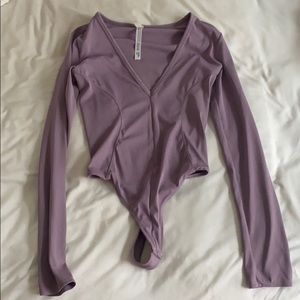 lavender free people body suit